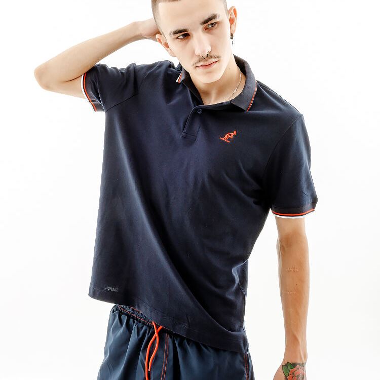 Футболка Поло Australian 2-Stripe Pique' Polo - R-Fit LSUPO0005-200C