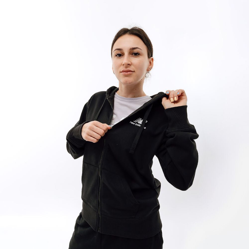 Кофта New Balance Essentials Stacked Logo Fz WJ31530BK