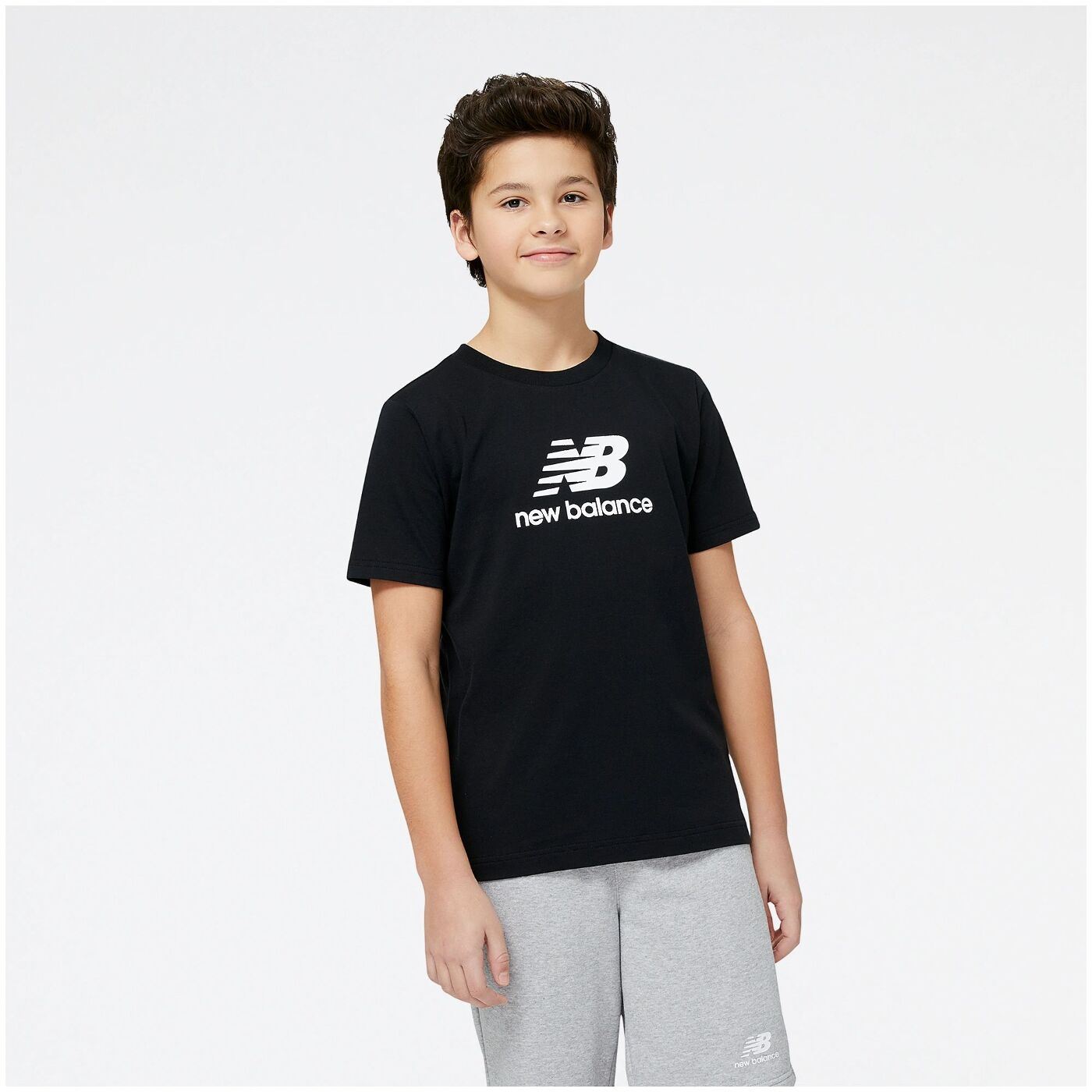 Футболка New Balance Essentials Stacked Logo Jersey YT31541BK
