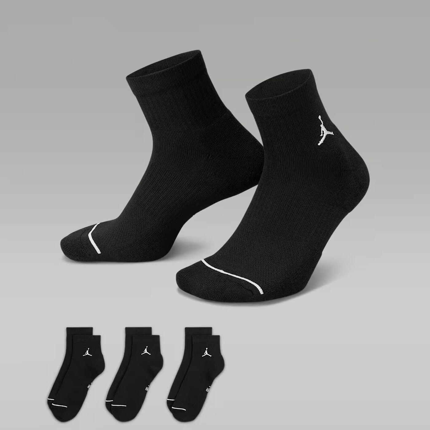 Носки Nike Air Jordan Everyday Cushioned Polyester Ankle 3PK DX9655-010